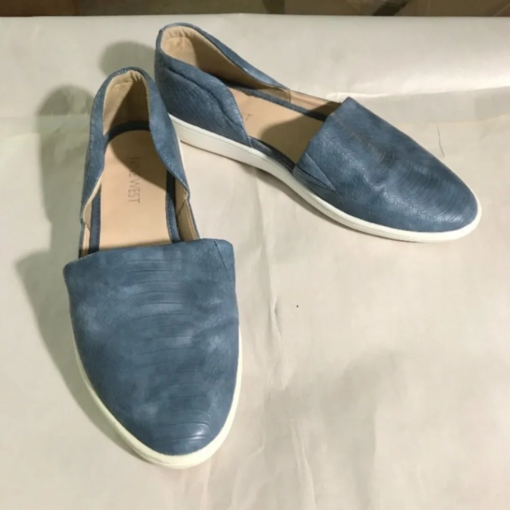 Nine West bluish gray loafers, size 6.5. - Picture 1 of 6
